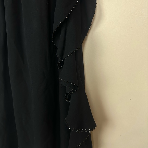 BEBE Y2K Vintage black beaded mini dress size Small - Picture 3 of 5
